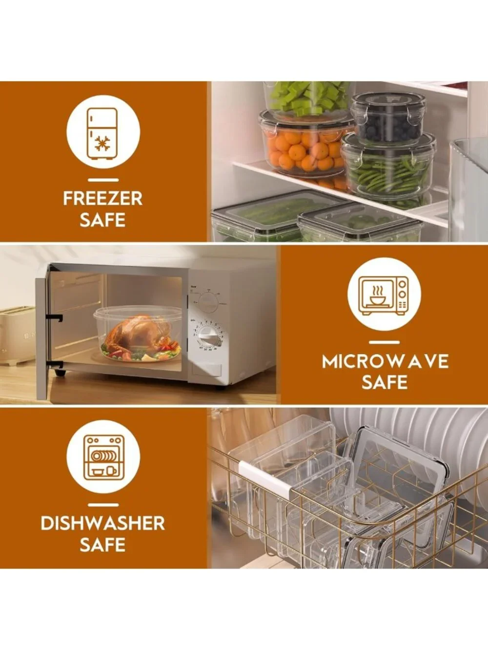 40 PCS Airtight Food Storage Containers Set - Leak Proof, BPA-Free, Microwave